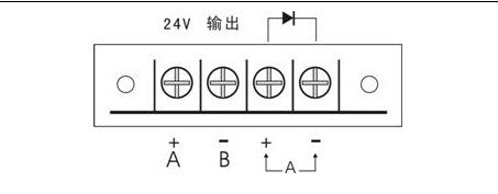 卸下变送器接线端的旋盖，可以看到如图所示的接线端子。